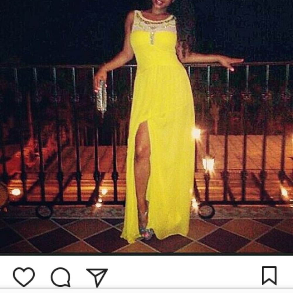 Formal BCBG Maxi Dress in Yellow